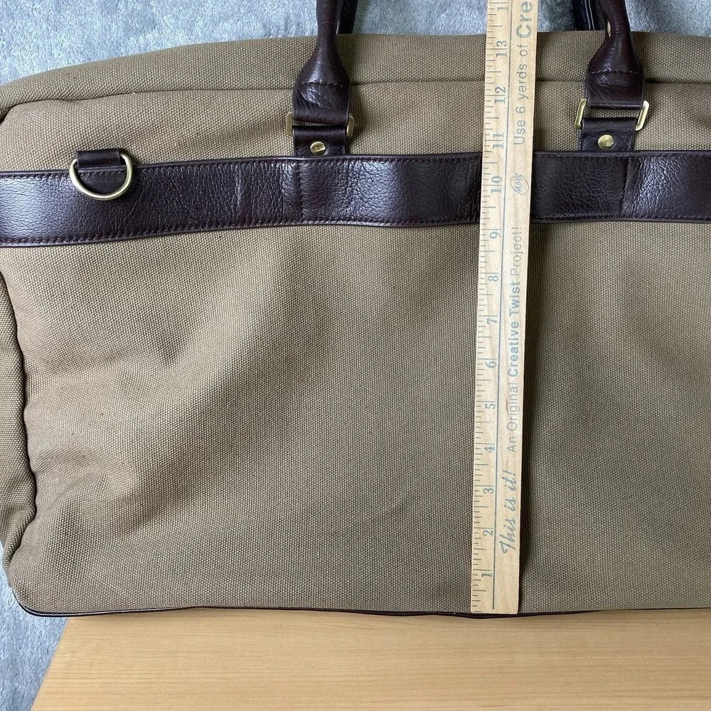 Pinehurst 1895 The Invitational Canvas Luggage Bag Brown Shoulder Strap Leather